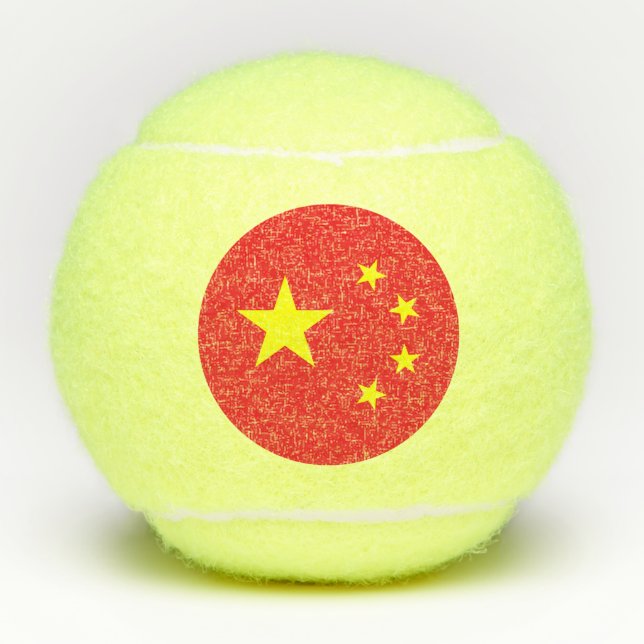 Chinese Flag Tennis Balls (Front)
