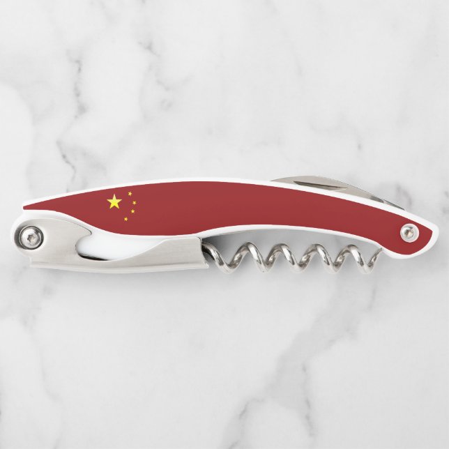 Chinese flag waiter's corkscrew (Front)