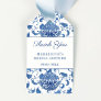 Chinese Floral Blue & White Wedding Shower Favor Gift Tags
