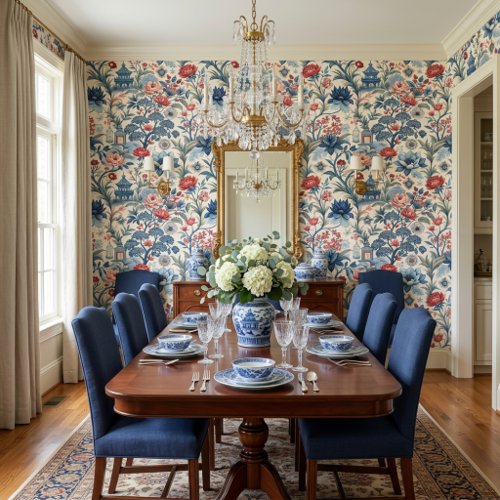 Chinese Floral Chinoiserie Wallpaper Chinese Floral Chinoiserie Wallpaper
