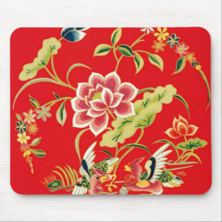 Chinese Floral Embroidery Design Mouse Pad