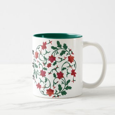 chinese floral Two-Tone coffee mug