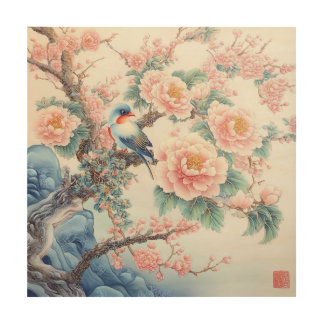 Chinese Flower Bird Oil Wall Decor