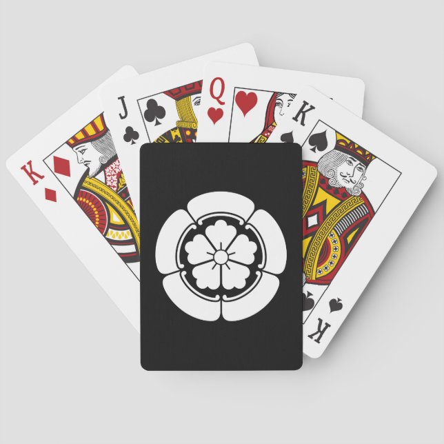 Chinese flower in goka bicycle playing cards (Back)