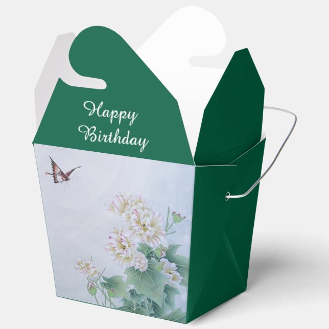 Chinese Flower with Butterfly  Favor Boxes (Open)
