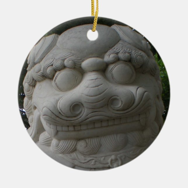 Chinese Foo Dog Ceramic Ornament (Front)