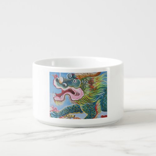 Chinese Foo Dog  Lion Guardian Mural Bowl