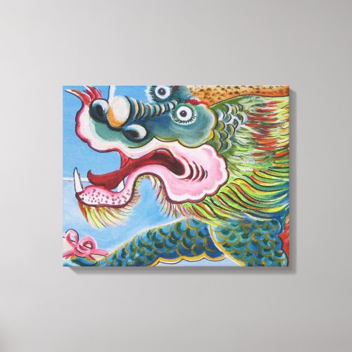 Chinese Foo Dog  Lion Guardian Mural Canvas Print