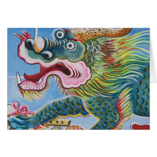 Chinese Foo Dog  Lion Guardian Mural Card