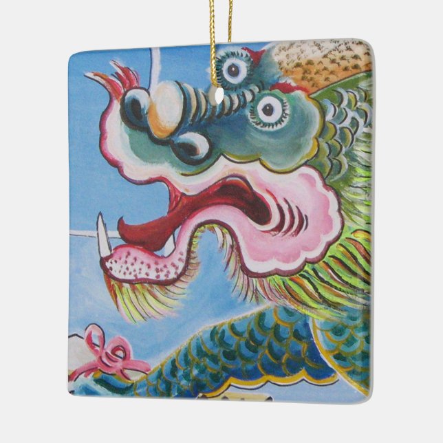 Chinese Foo Dog / Lion Guardian Mural Ceramic Ornament (Left)