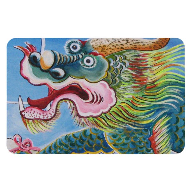 Chinese Foo Dog / Lion Guardian Mural Magnet (Horizontal)