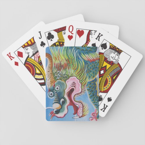 Chinese Foo Dog  Lion Guardian Mural Poker Cards