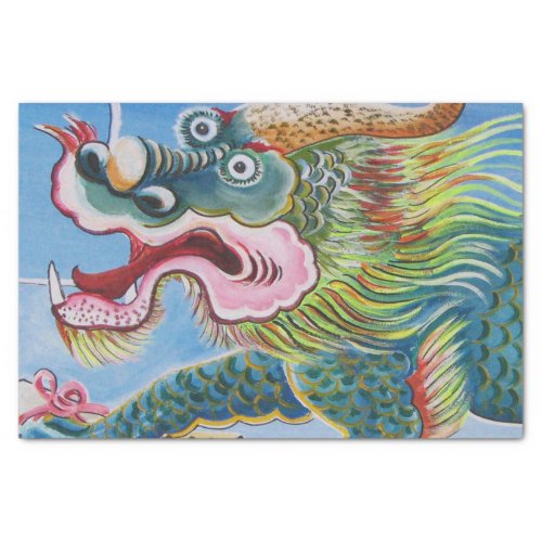 Chinese Foo Dog  Lion Guardian Mural Tissue Paper