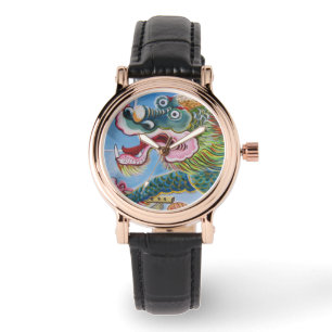 Chinese Foo Dog / Lion Guardian Mural Watch