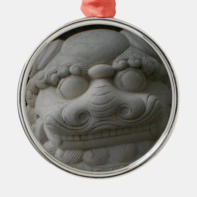 Chinese Foo Dog Metal Ornament (Front)