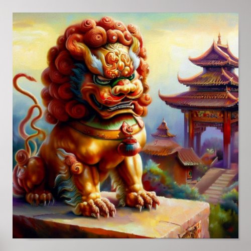 Chinese Foo Lion 13  Poster