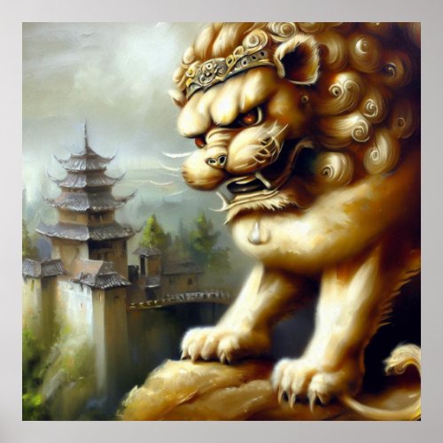 Chinese Foo Lion 19  Poster