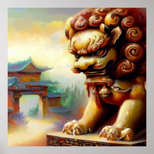 Chinese Foo Lion 24  Poster