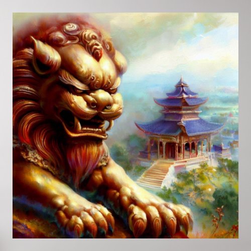 Chinese Foo Lion 27  Poster