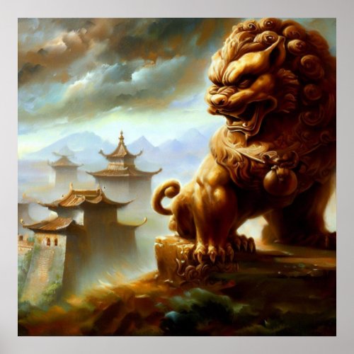 Chinese Foo Lion 9  Poster