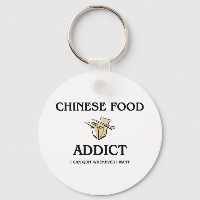 Chinese Food Addict Keychain (Front)