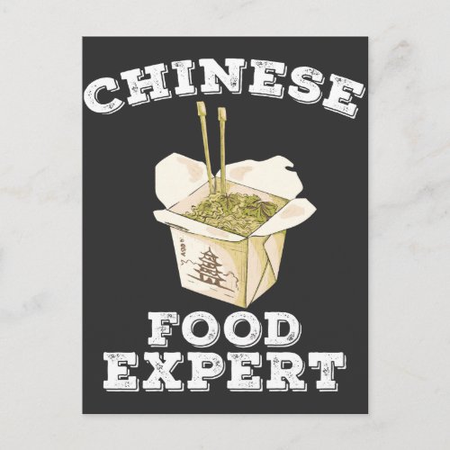 Chinese Food Expert Asian Noodle Lover Postcard