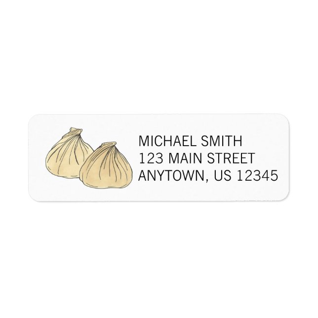 Chinese Food Shumai Dumplings Dim Sum Restaurant Label (Front)