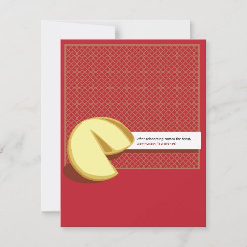 Chinese Fortune Cookie Rehearsal Invitation