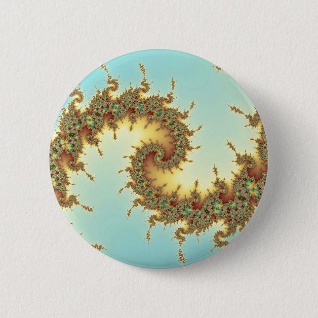 Chinese - Fractal Pinback Button (Front)