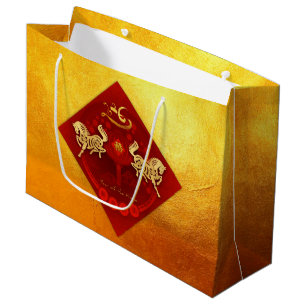 Chinese FU Luck lantern Horse Year gift LGB1 Large Gift Bag