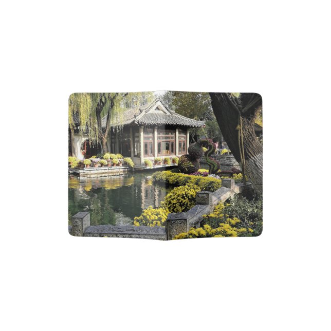 Chinese Garden Passport Holder (Opened)