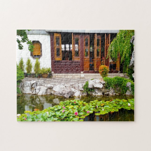 Chinese Garden Portland Oregon. Jigsaw Puzzle (Horizontal)