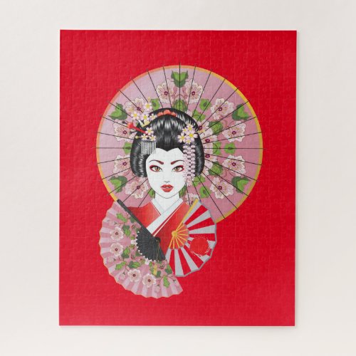 Chinese Geisha Girl  Jigsaw Puzzle