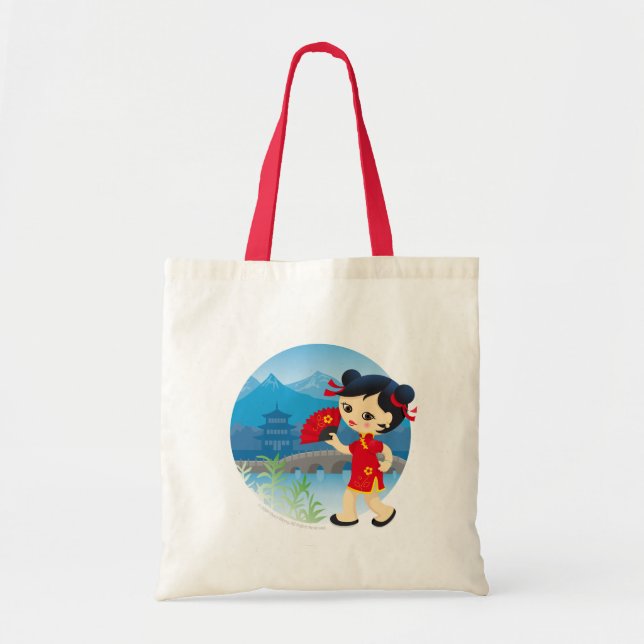 Chinese girl tote bag (Front)