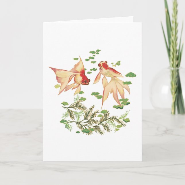 Chinese Gold Fish Good Luck Charms Card (Front)