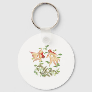 Chinese Gold Fish Good Luck Charms Keychain