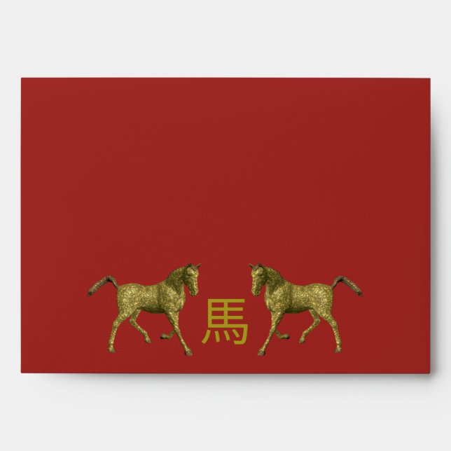 Chinese Golden Horse Envelope (Front)