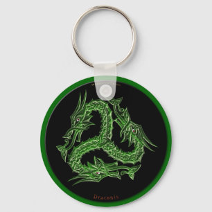 CHINESE GREEN DRAGON Design Keychain