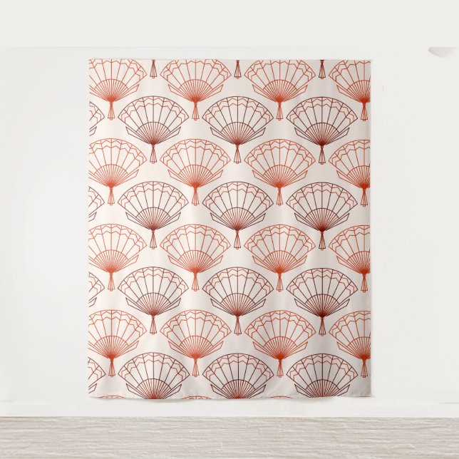 Chinese Hand Fan Pattern Tapestry (Front)