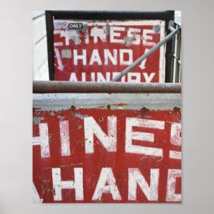 Chinese Hand Laundry NYC Photography Laundromat Poster