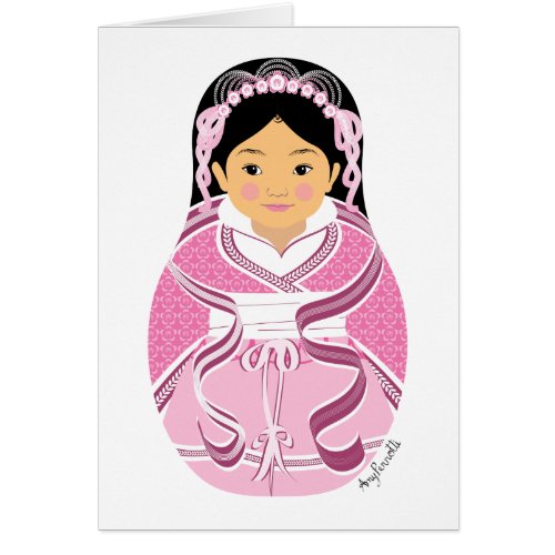 Chinese HanFu Matryoshka Card