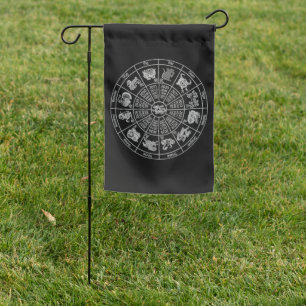 Chinese Horoscope Zodiac Wheel Garden Flag