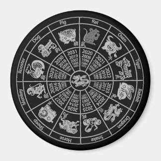 Chinese Horoscope Zodiac Wheel Magnet