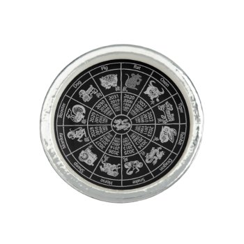 Chinese Horoscope Zodiac Wheel Ring by kahmier at Zazzle