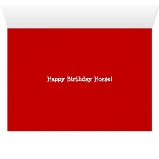 Chinese Horse Astrology Card (Inside Horizontal (Bottom))