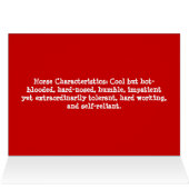 Chinese Horse Astrology Card (Inside Horizontal (Top))