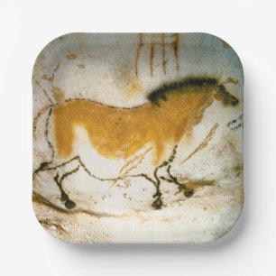 Chinese Horse,Lascaux Prehistoric Cave Paintings Paper Plates