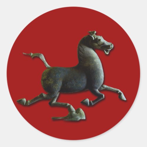 Chinese Horse Year Zodiac Birthday Round Sticker