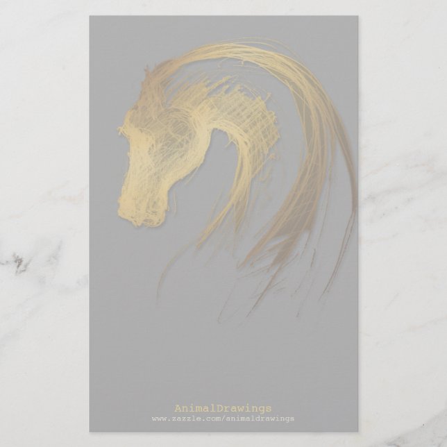 Chinese Horse Year Zodiac Birthday Stationery 3 (Front)