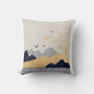 Chinese ink art,, Chinese Beautiful Art,, Chinese Throw Pillow